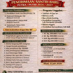 Brosur penerimaan santri baru 2026/2027